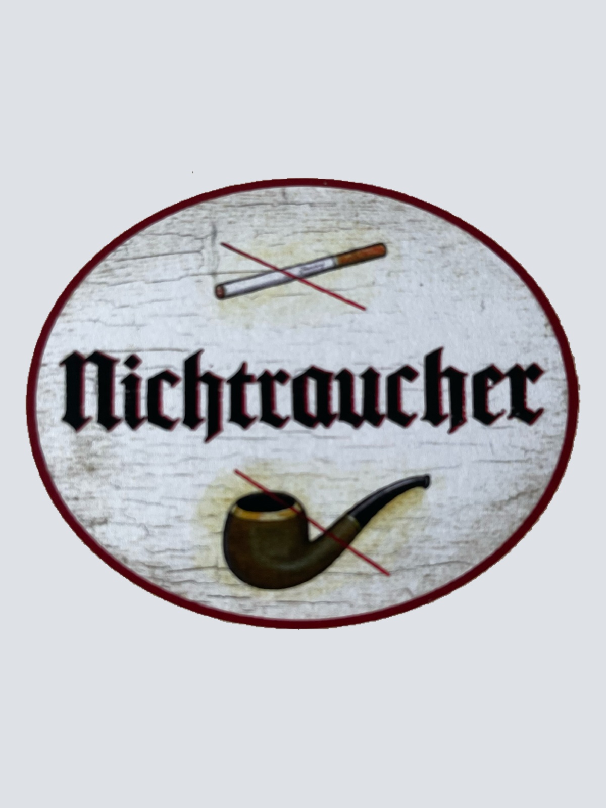Nostalgie Holzschild Nichtraucher Rauchen Verboten Zigarette Pfeife Schild