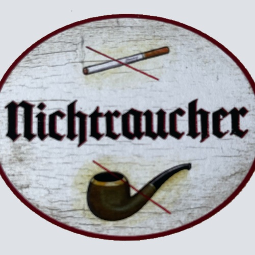 Nostalgie Holzschild Nichtraucher Rauchen Verboten Zigarette Pfeife Schild