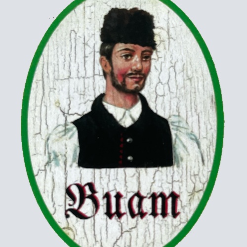 Nostalgie Holzschild Burgenland Buam WC Toilette Klo Buben Herren Schild