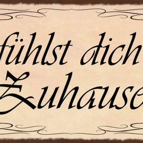 Schild Du Fühlst Dich Nach Zuhause An Liebe Familie Haus 27x10 Blech od.Holz