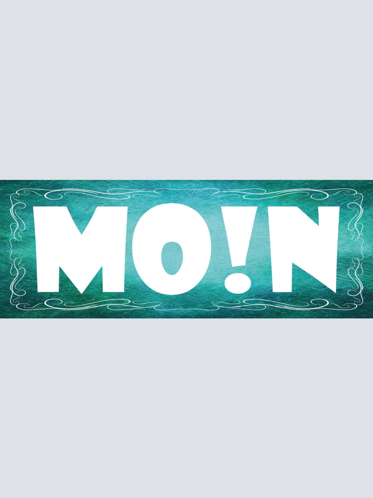 Schild Mo!n Moin Guten Morgen Begrüßung Hallo Gruß Grüßen 27x10 Blech od.Holz