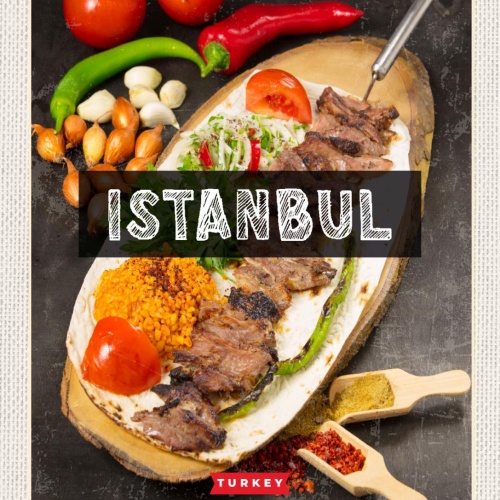 Schild Istanbul Turkey Türkei Essen Spezialität 12x18 20x30 30x40 Blech od. Holz