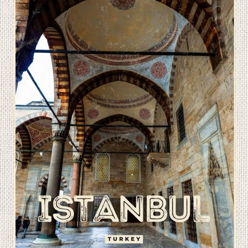 Schild Istanbul Turkey Türkei Blaue Moschee 12x18 20x30 30x40 Blech od. Holz