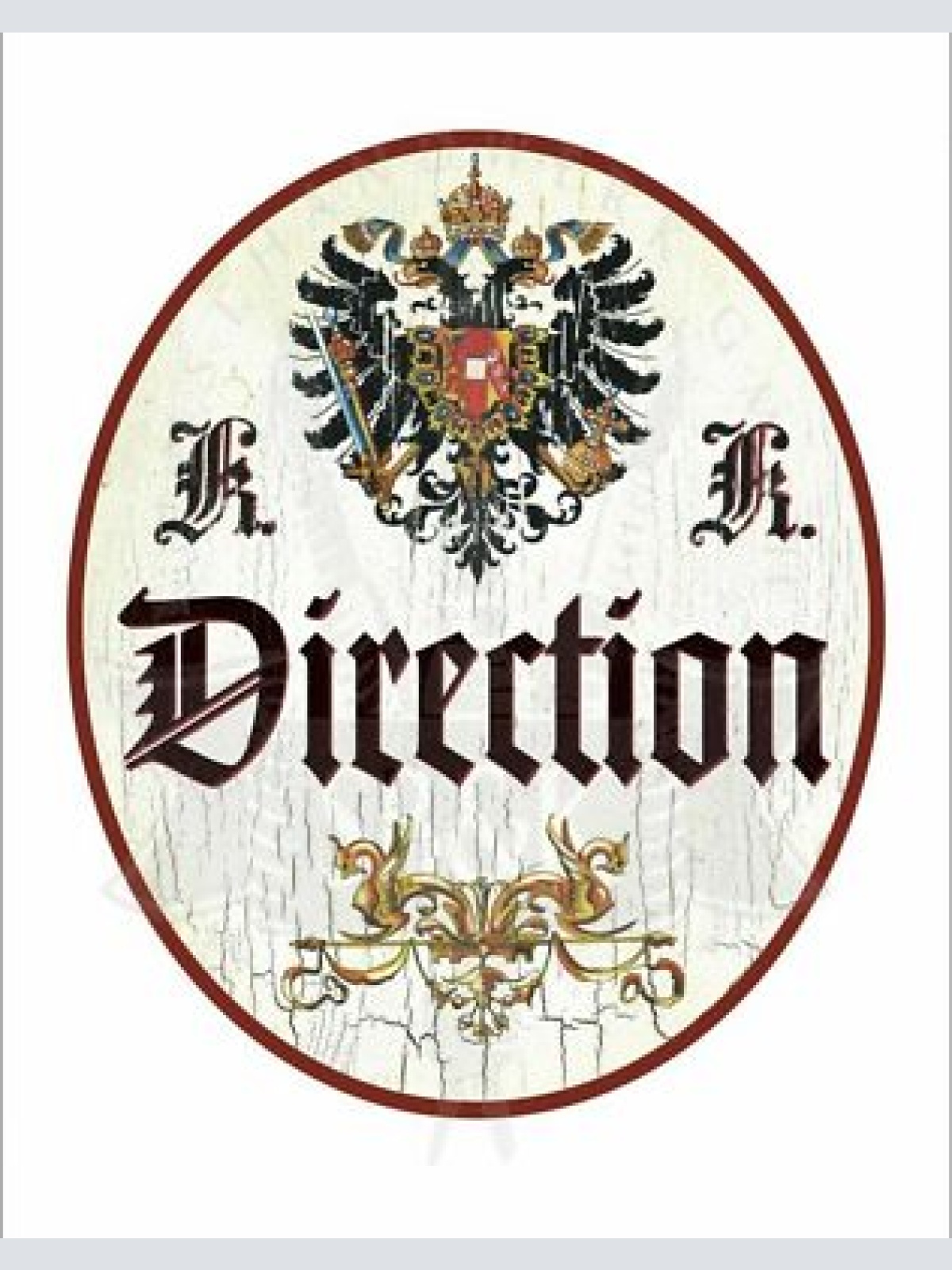 KuK Nostalgie Holzschild Schild Direction