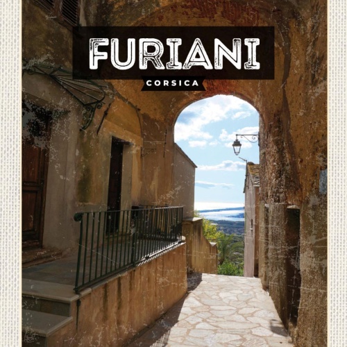 Schild Furiani Corsica Korsika Frankreich 12x18 20x30 30x40 Blech od. Holz