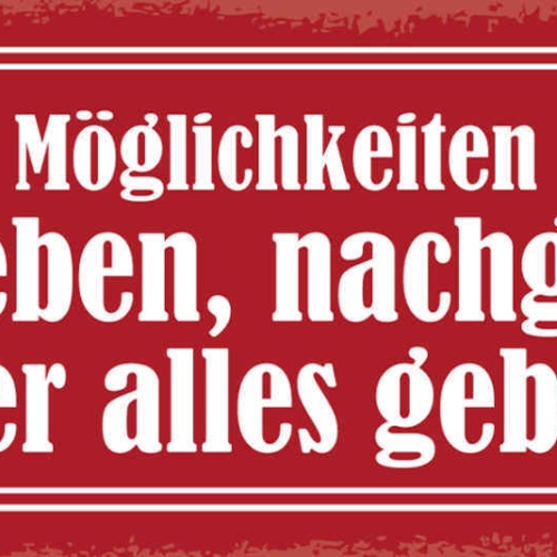 Schild Du Hast 3 Möglichkeiten Im Leben Aufgeben Nachgeben Alles Geben 27x10