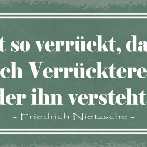 Schild Keiner Ist So Verrückt Dass Er Nicht Noch Einen Verrückteren Findet 27x10