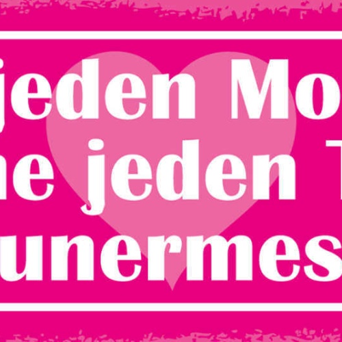 Schild Lebe Jeden Moment Lache Jeden Tag Liebe Unermesslich 27x10 Blech od.Holz