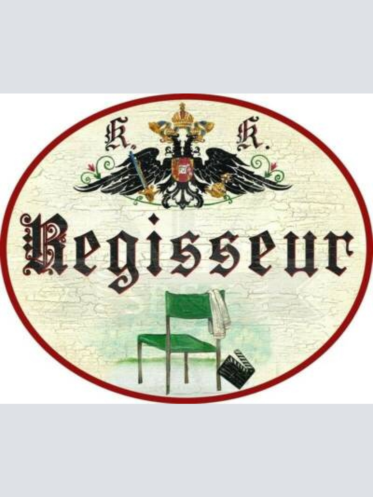 Kuk nostalgie holzschild - regisseur - regiestuhl filmklappe th