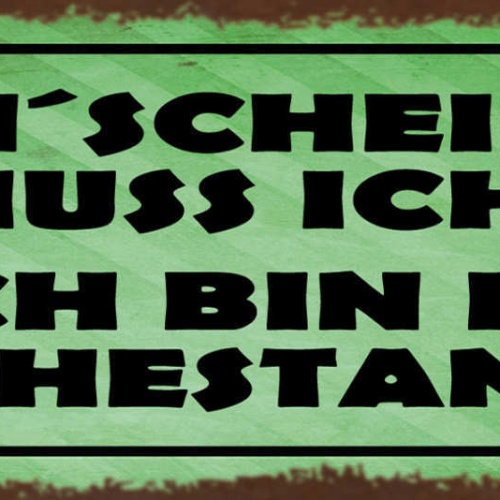 Schild N'Scheiß Muss Ich Ich Bin Im Ruhestand Pension Rente 27x10 Blech od.Holz
