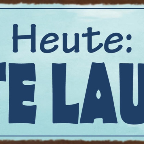 Schild Heute Gute Laune Froh Glücklich Happy Gut Gelaunt 27x10 Blech od.Holz