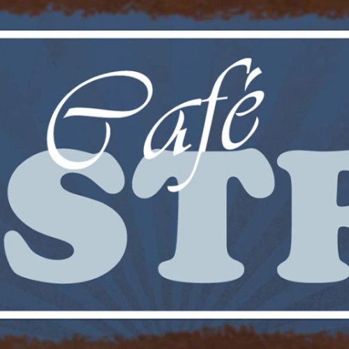 Schild Café Bistro Kaffee Trinken Imbiss Essen Lokal Kuchen 27x10 Blech od.Holz
