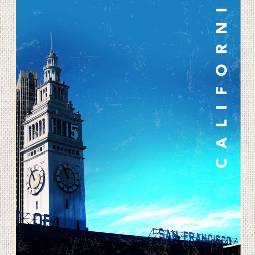 Schild San Francisco Ferry Building California USA 12x18 20x30 30x40 Blech/Holz