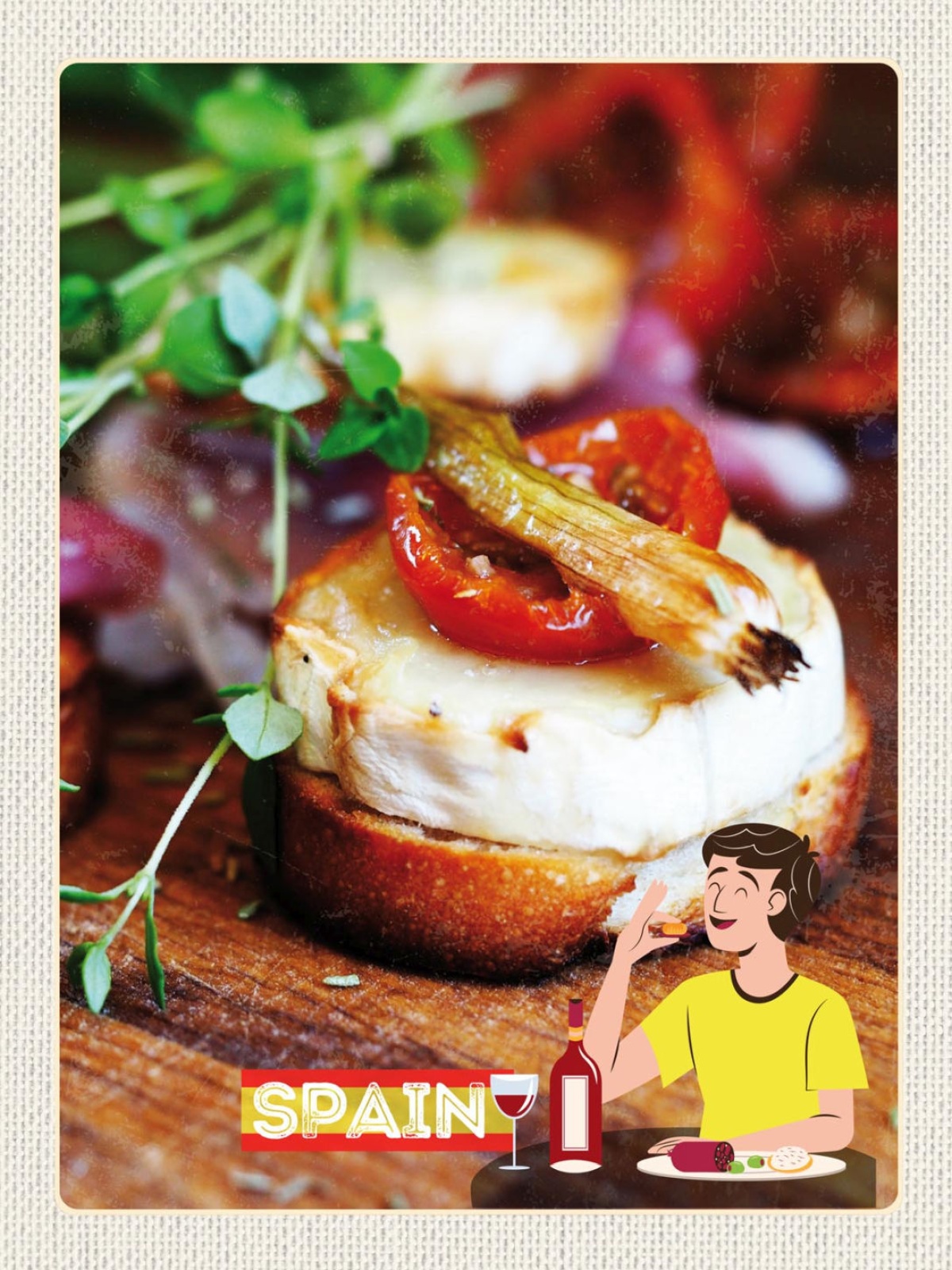 Schild Spain Spanien Ziegenkäse Essen Spezialität 12x18 20x30 30x40 Blech/Holz