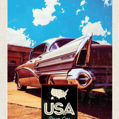 Schild USA Dream Cars Traum Auto Buick Amerika 12x18 20x30 30x40 Blech/Holz