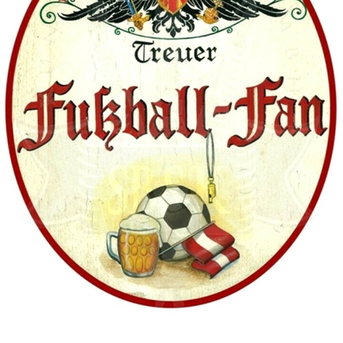 KuK Nostalgie Holzschild "Fussball- Fan"