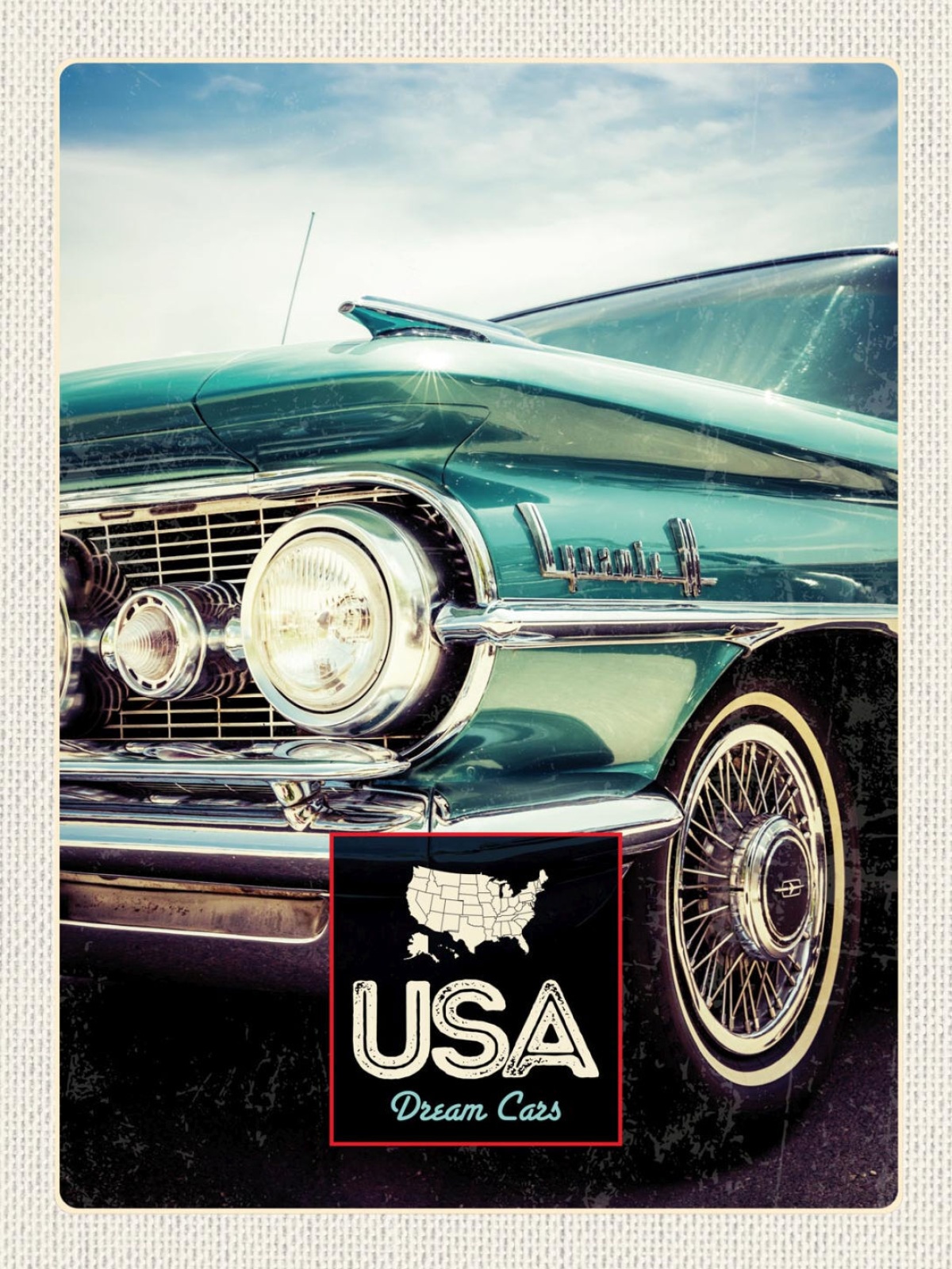 Schild USA Dream Cars Auto Chevrolet Impala Amerika 12x18 20x30 30x40 Blech/Holz