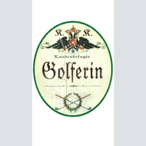 KuK Nostalgie Holzschild "GolferIn"