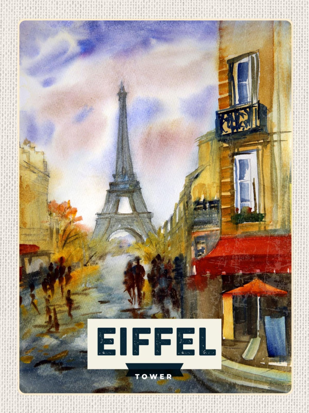 Schild Eiffel Tower Turm France Paris Frankreich 12x18 20x0 30x40 Blech od. Holz