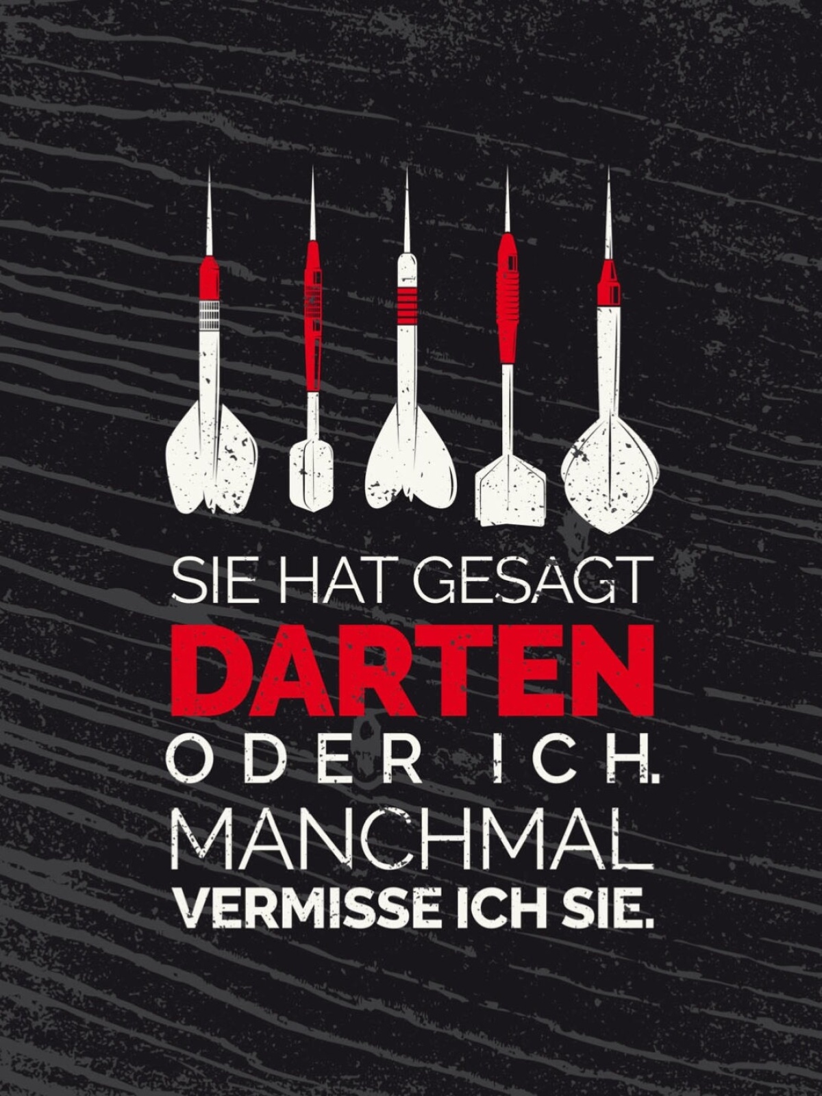 Schild Sie Hat Gesagt Darten Oder Ich Vermisse Sie 12x18 20x30 30x40 Blech/Holz