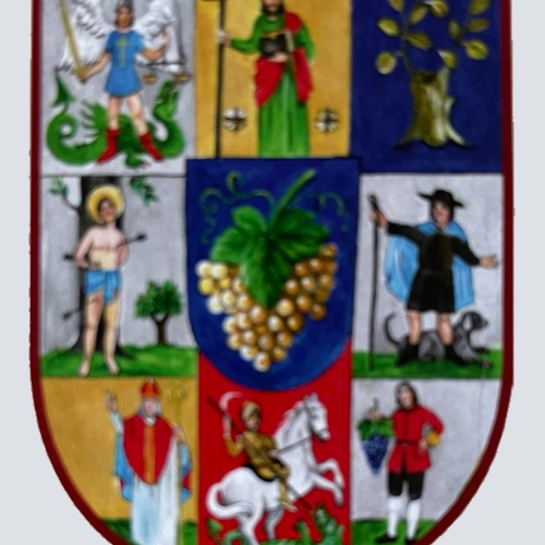 Nostalgie Holzschild Döbling Wien Gemeindebezirk Wappen Österreich Schild