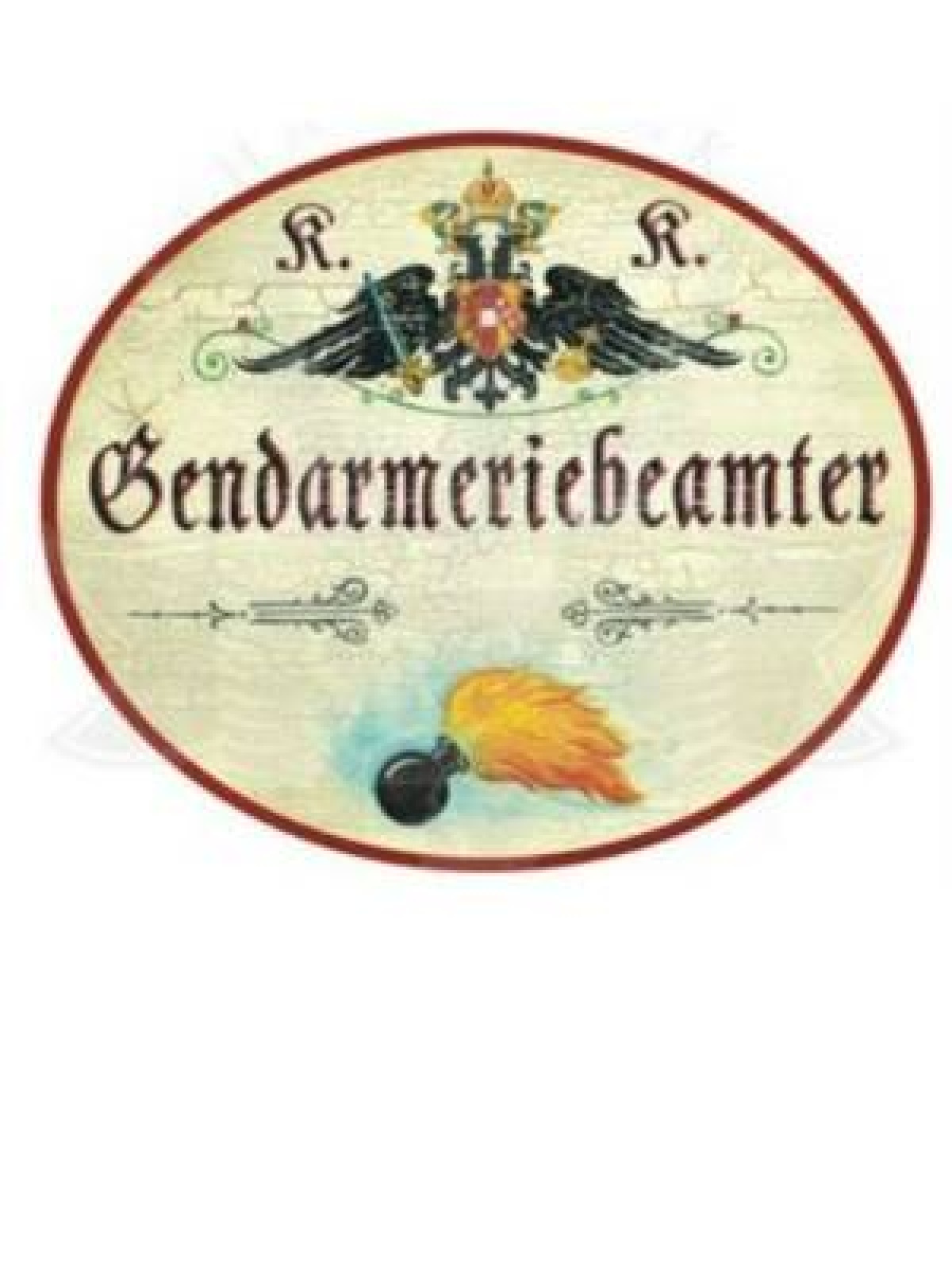 Kuk nostalgie holzschild "gendarmeriebeamter"