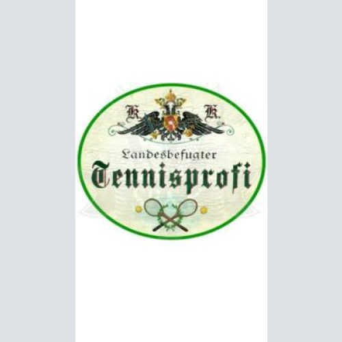 Kuk nostalgie holzschild "tennisprofi"
