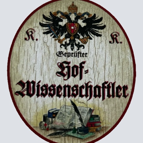 KuK Nostalgie Holzschild Geprüfter Hof Wissenschaftler Wissenschaft Schild