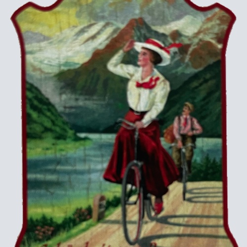 Nostalgie Holzschild Schönheit Durch Bewegung Fahrrad Radfahren Radtour Schild