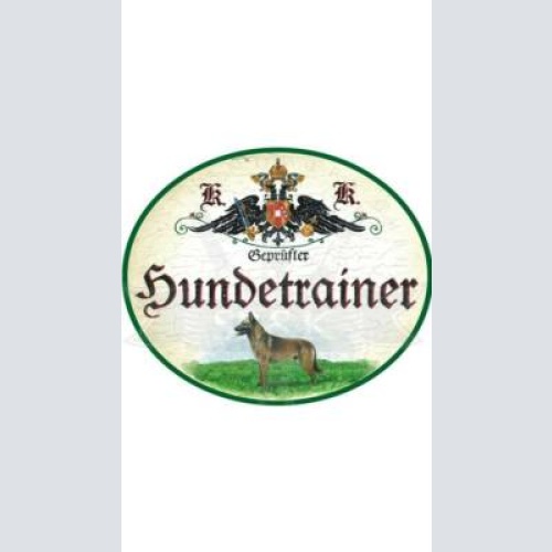 Kuk nostalgie holzschild "hundetrainer"