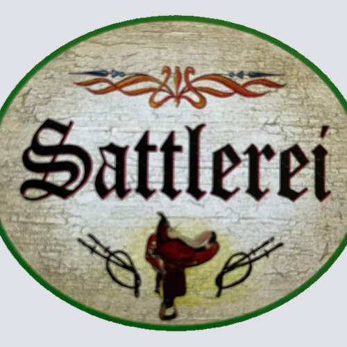 Nostalgie Holzschild Sattlerei Pferde Sattel Reiten Reiter Pferd Schild