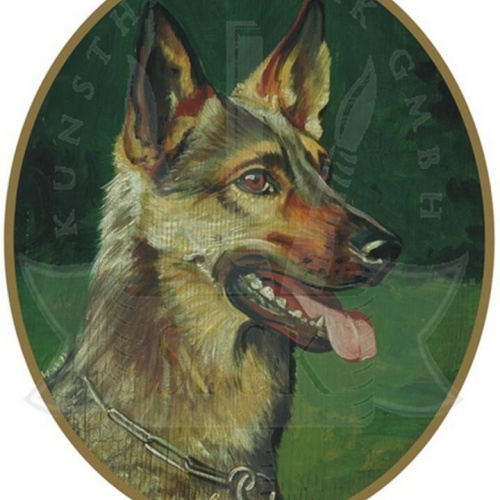 KuK Nostalgie Holzschild "Schäferhund"