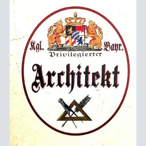 Nostalgie Holzschild Königlich Bayerischer Privilegierter Architekt Bayern