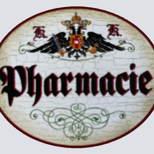 KuK Nostalgie Holzschild Pharmacie Pharmazie Apotheke Apotheker/in Schild