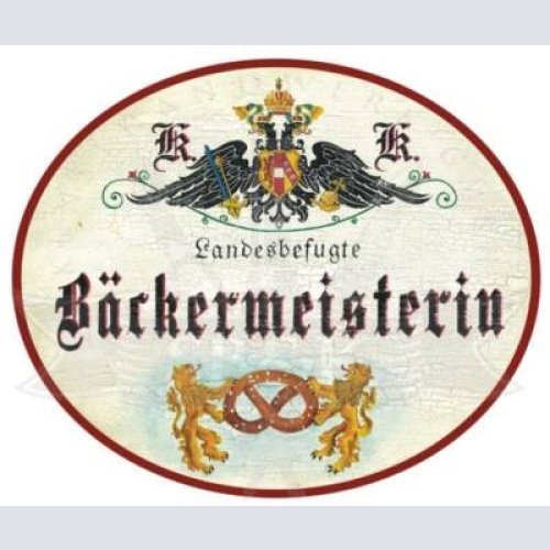 Kuk nostalgie holzschild landesbefugte bäckermeisterin