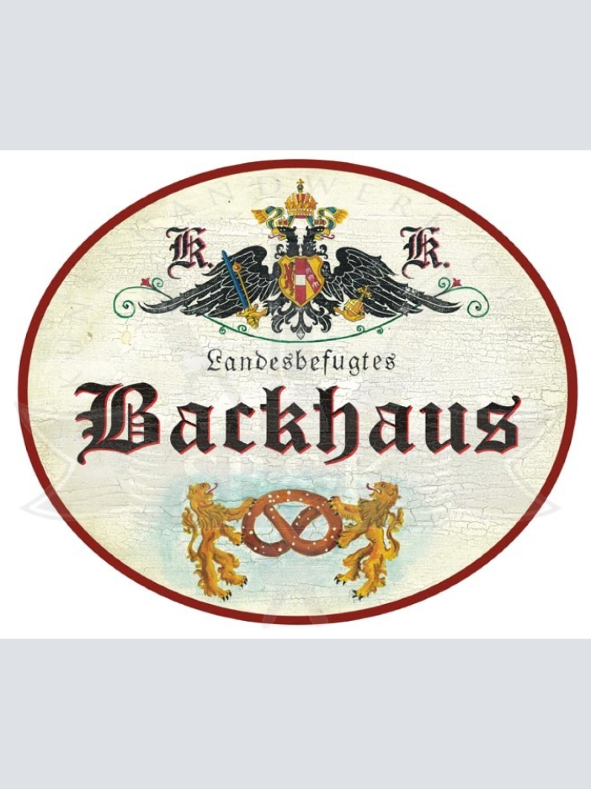 KuK Nostalgie Holzschild Landesbefugtes Backhaus