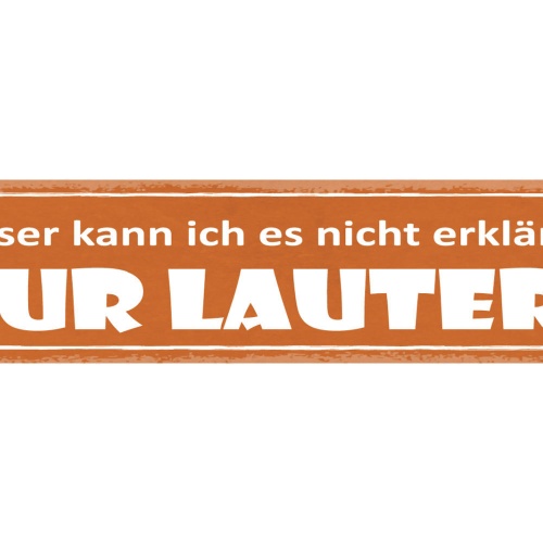 Schild Besser Kann Ich Es Nicht Erklären Nur Lauter 46 x 10 Blech od. Holz