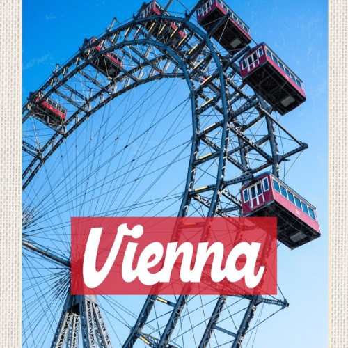 Schild Vienna Austria Wien Österreich Riesenrad 12x18 20x30 30x40 Blech/Holz