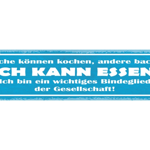 Schild Manche Können Kochen Andere Backen Kann Essen Bindeglied Gesellschaft
