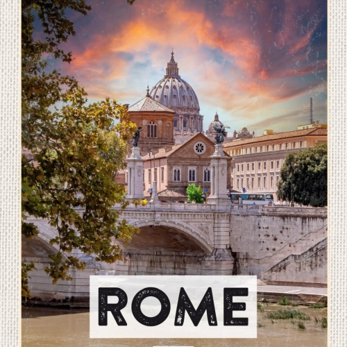 Schild Rome Italy Rom Italien Petersdom Basilika 12x18 20x30 30x40 Blech/Holz