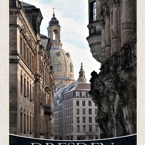 Schild Dresden Germany Frauenkirche Stadt D 12x18 20x30 30x40 Blech/Holz