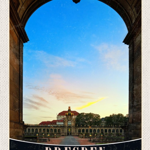 Schild Dresden Germany Zwinger Gebäude Deutschland 12x18 20x30 30x40 Blech/Holz