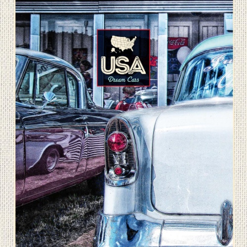 Schild USA Dream Cars Auto Chevrolet Bel Air 12x18 20x30 30x40 Blech/Holz