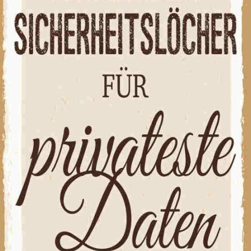 Schild Vergesst Facebook Google Sicherheit Private Daten 4-jährige Kindergarten