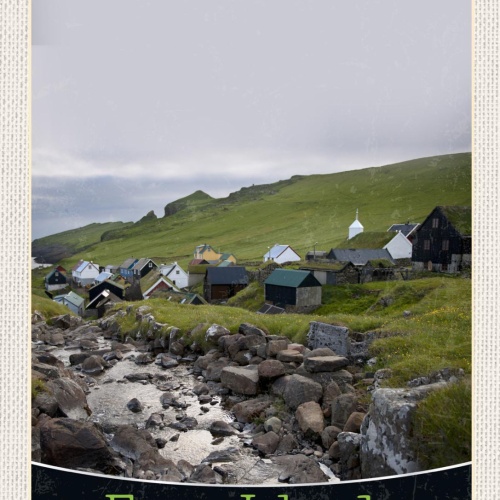 Schild Faroe Islands Denmark Färöer Inseln DK 12x18 20x30 30x40 Blech/Holz