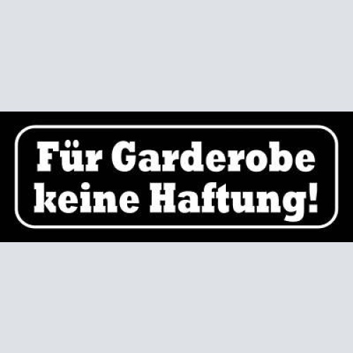 Schild für garderobe keine haftung kleidung kleider 27 x 10 blech od. holz