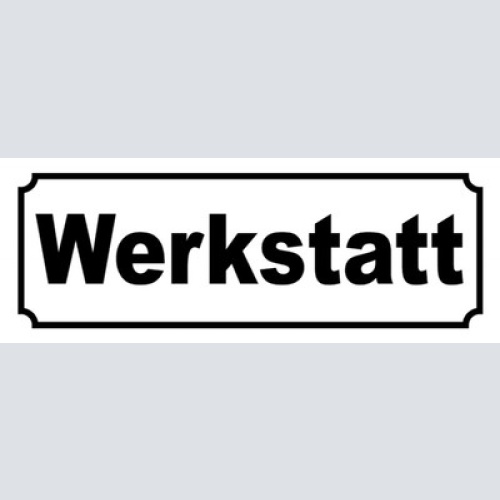 Schild Werkstatt Werkzeug Mechaniker Techniker Bastler Bauen 27x10 Blech od.Holz