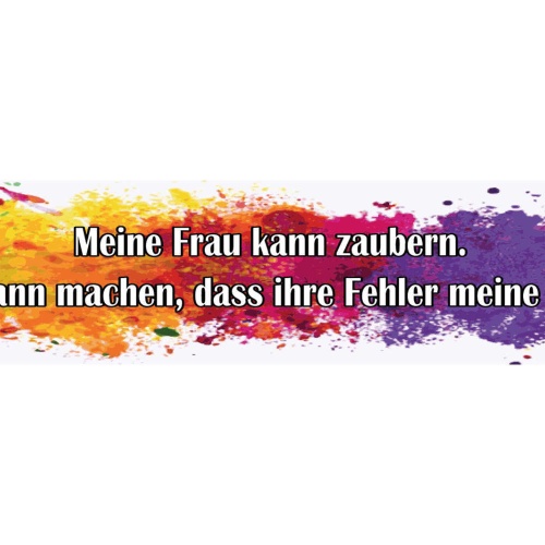 Schild Meine Frau Kann Zaubern Ihre Fehler Meine Ehe Liebe 46 x 10 Blech od.Holz