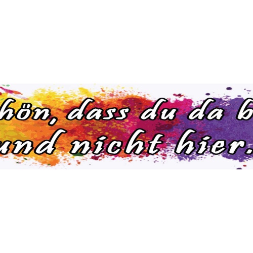 Schild Schön Dass Du Da Bist Und Nicht Hier Hass Liebe Ehe 46 x 10 Blech od.Holz