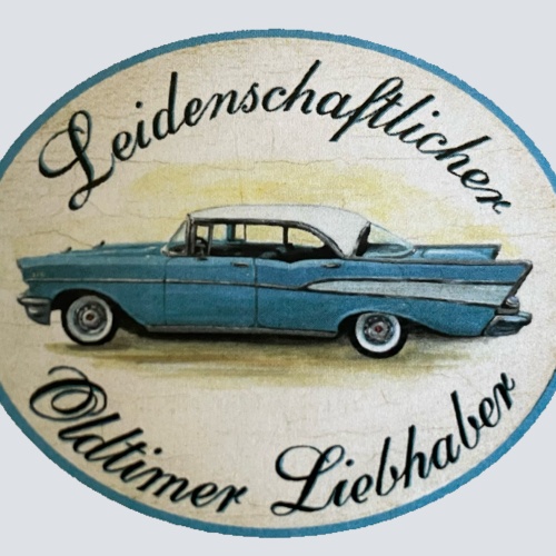 Nostalgie Holzschild Leidenschaftlicher Oldtimer Liebhaber Cadillac Schild